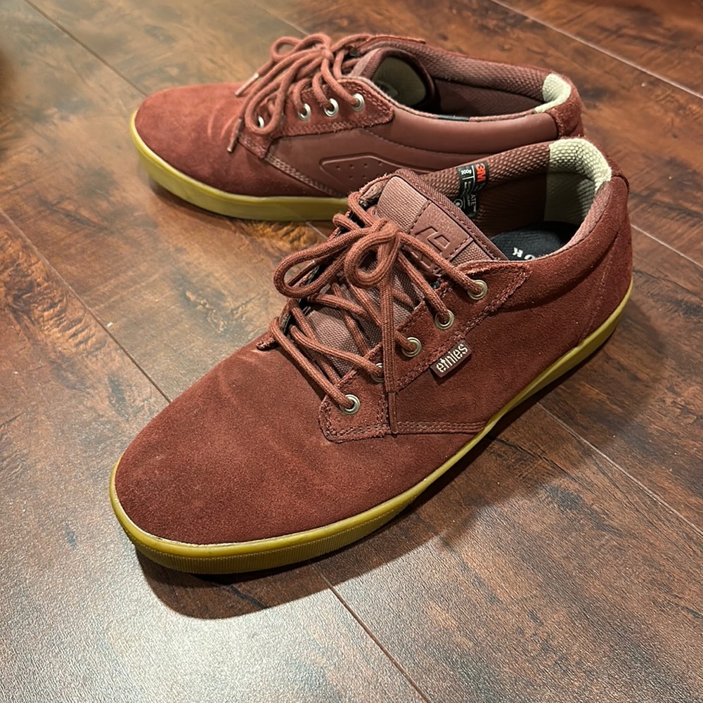 Etnies Brandon Semenuk Suede Mountain Biker Shoes Size 10 Burgundy